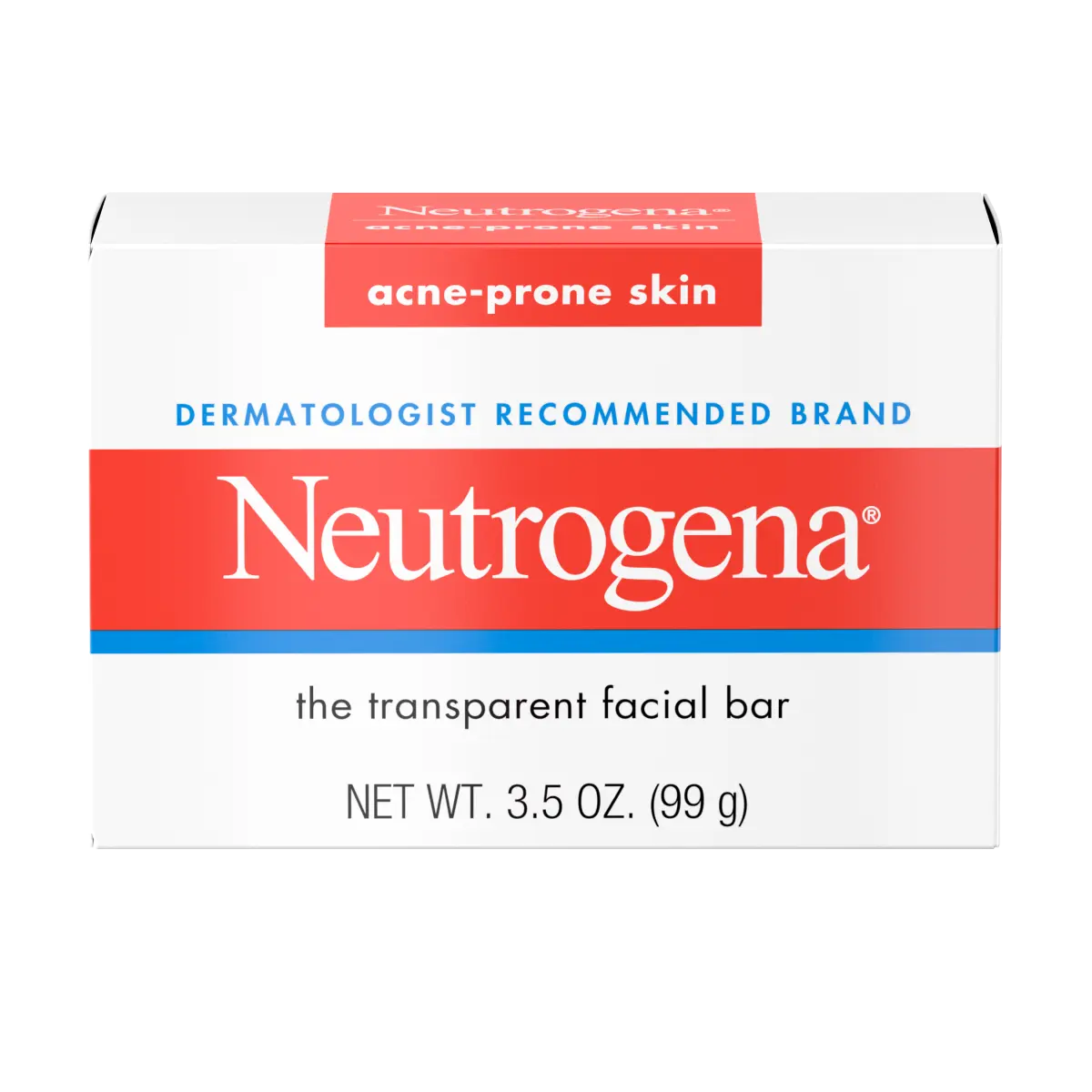 Neutrogena Facial Cleansing Bar for Acne-Prone Skin, 3.5 Oz
