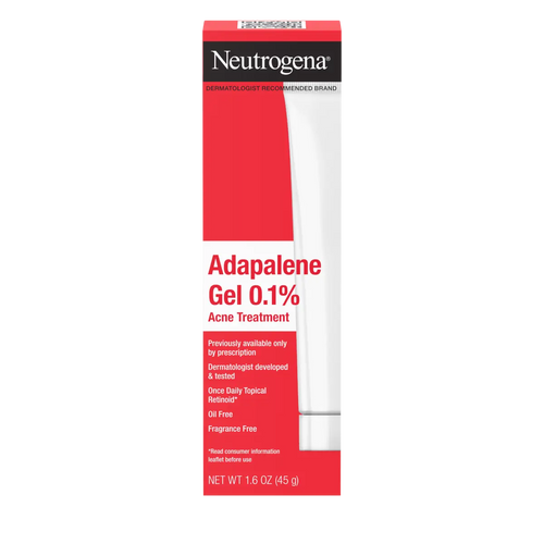 Neutrogena 0.1% Adapalene Gel Acne Treatment, 1.6 oz